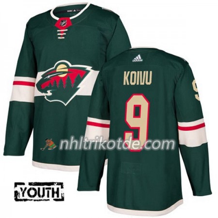 Minnesota Wild Trikot Mikko Koivu 9 Adidas 2017-2018 Grün Authentic - Kinder